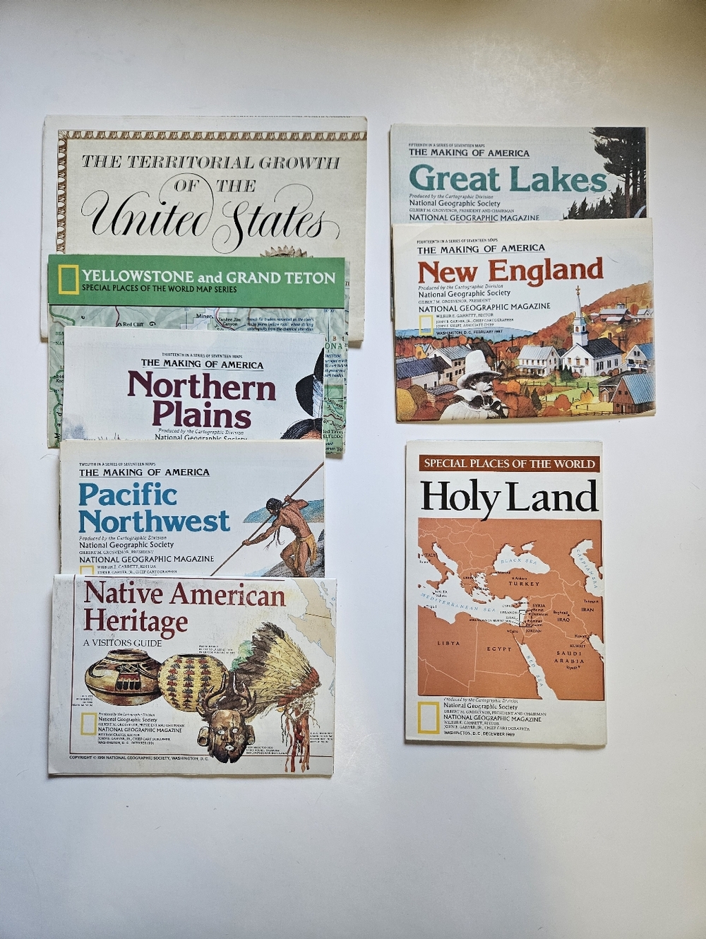 National Geographic magazine maps bundle of 11 maps